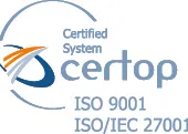 CERTOP Certified System: ISO 9001, ISO/IEC 27001