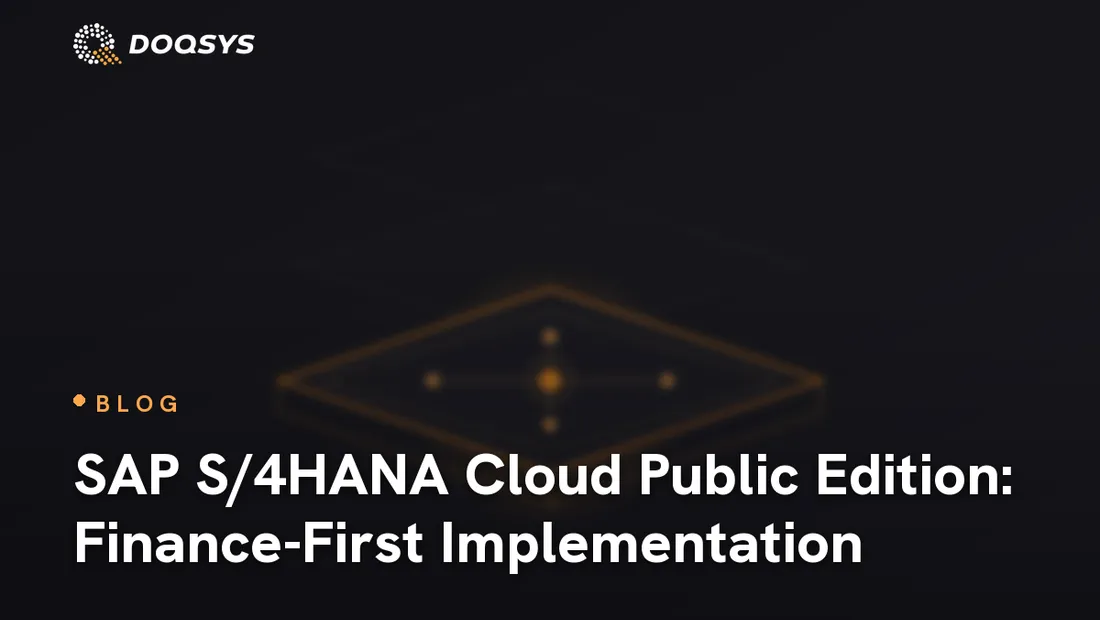 SAP S/4HANA Cloud Public Edition: Finance-First Implementation